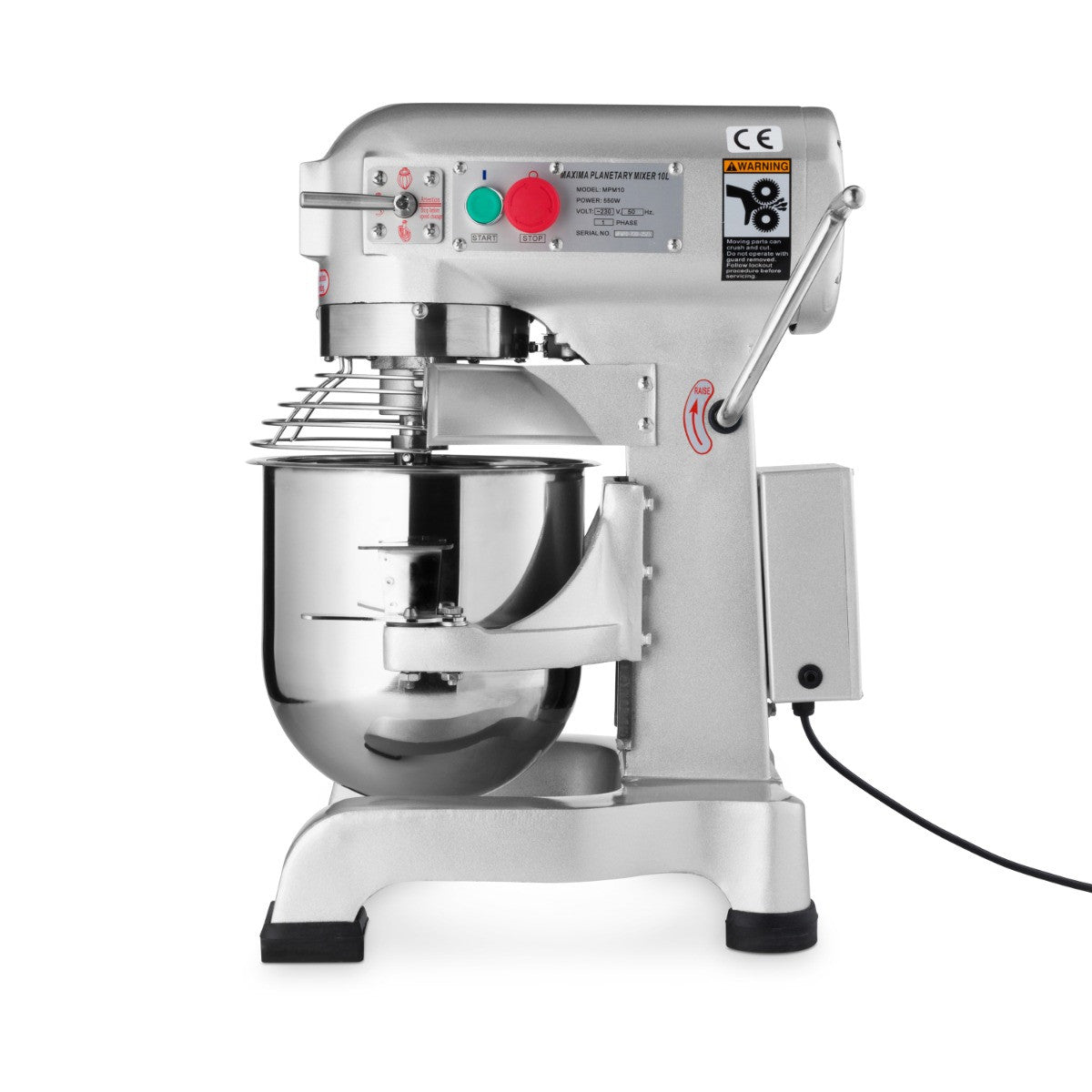 Mixer Planétaire - 10 L - Jusqu'à 5 kg de Pâte - 3 Vitesses 550 W Maxima - vue 5 - Batteur-mélangeur pro CHR - Cuistéo