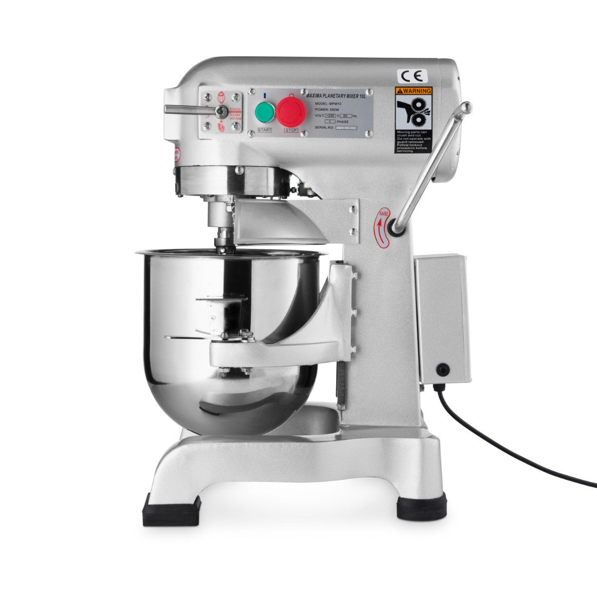Mixer Planétaire - 10 L - Jusqu'à 5 kg de Pâte - 3 Vitesses 550 W Maxima - vue 6 - Batteur-mélangeur pro CHR - Cuistéo