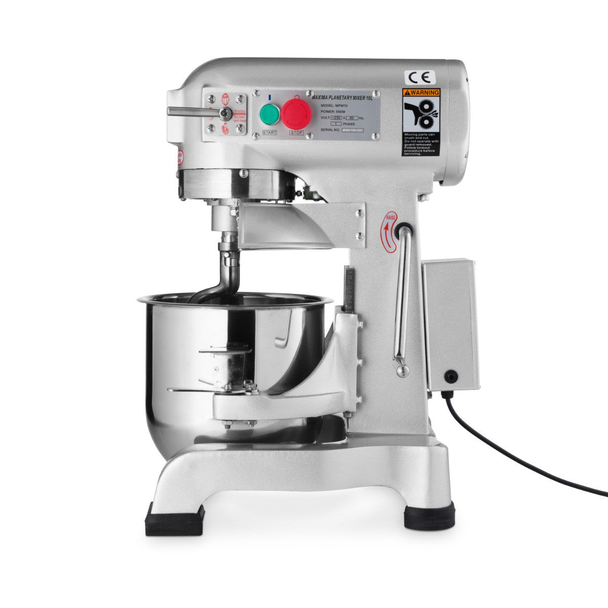 Mixer Planétaire - 10 L - Jusqu'à 5 kg de Pâte - 3 Vitesses 550 W Maxima - vue 7 - Batteur-mélangeur pro CHR - Cuistéo