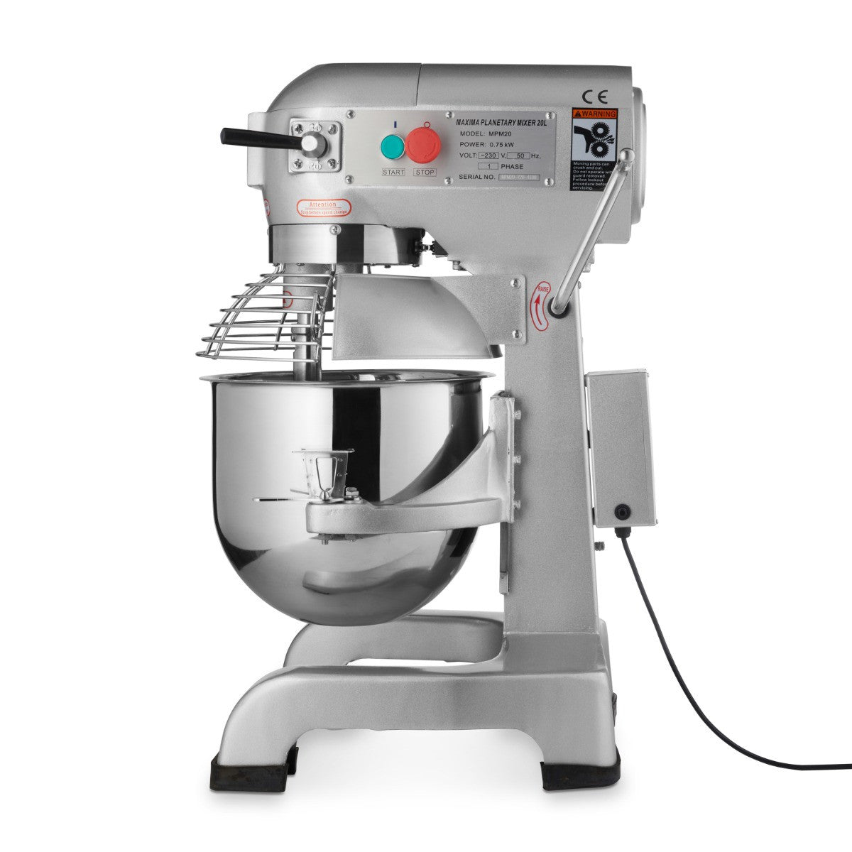 Mixer Planétaire 20L - Jusqu'à 10kg de pâte - 3 vitesses 750 W Maxima - vue 5 - Batteur-mélangeur pro CHR - Cuistéo
