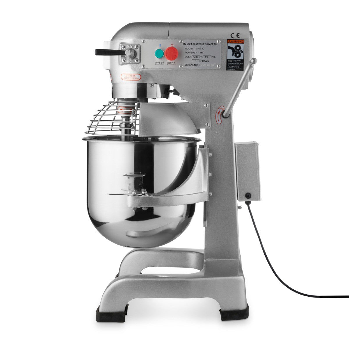 Mixer Planétaire - 30L - Jusqu'à 15kg de Pâte - 3 Vitesses 1100 W Maxima - vue 5 - Batteur-mélangeur pro CHR - Cuistéo