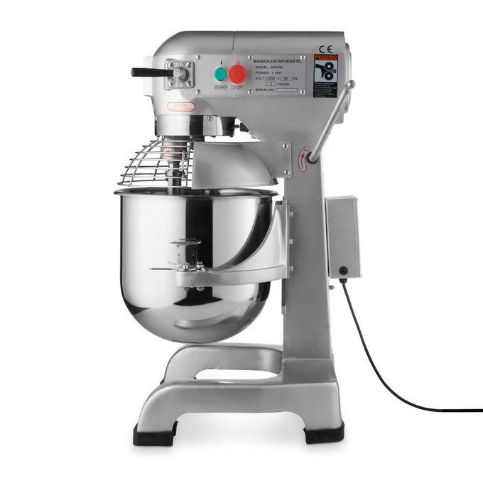 Mixer Planétaire - 30L - Jusqu'à 15kg de Pâte - 3 Vitesses 1100 W Maxima - vue 5 - Batteur-mélangeur pro CHR - Cuistéo
