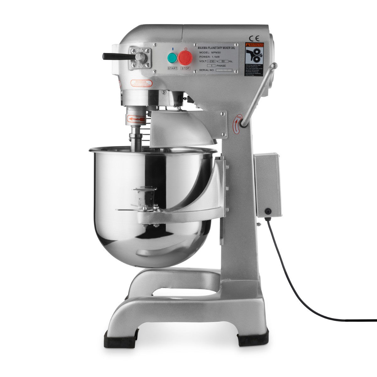 Mixer Planétaire - 30L - Jusqu'à 15kg de Pâte - 3 Vitesses 1100 W Maxima - vue 6 - Batteur-mélangeur pro CHR - Cuistéo