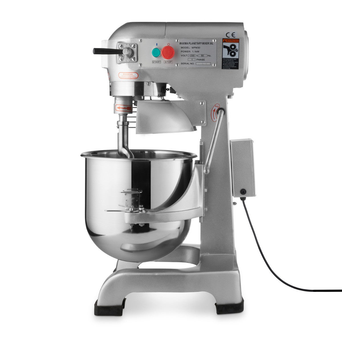 Mixer Planétaire - 30L - Jusqu'à 15kg de Pâte - 3 Vitesses 1100 W Maxima - vue 7 - Batteur-mélangeur pro CHR - Cuistéo