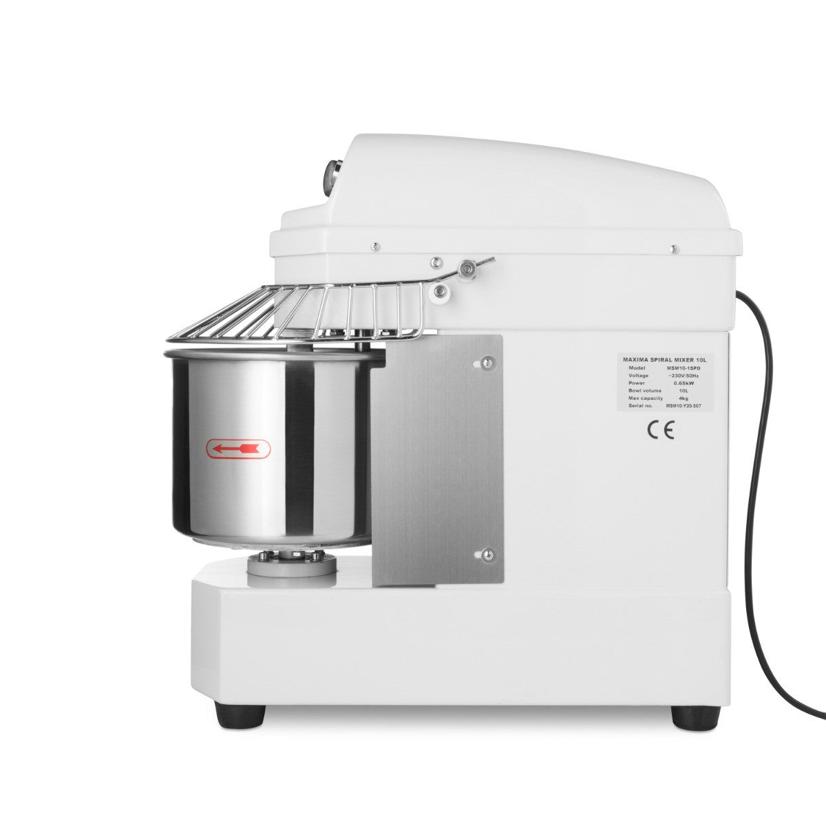 Pétrin professionnel 10 litres - 6kg 650 W Maxima - vue 4 - Pétrin spirale pro CHR - Cuistéo