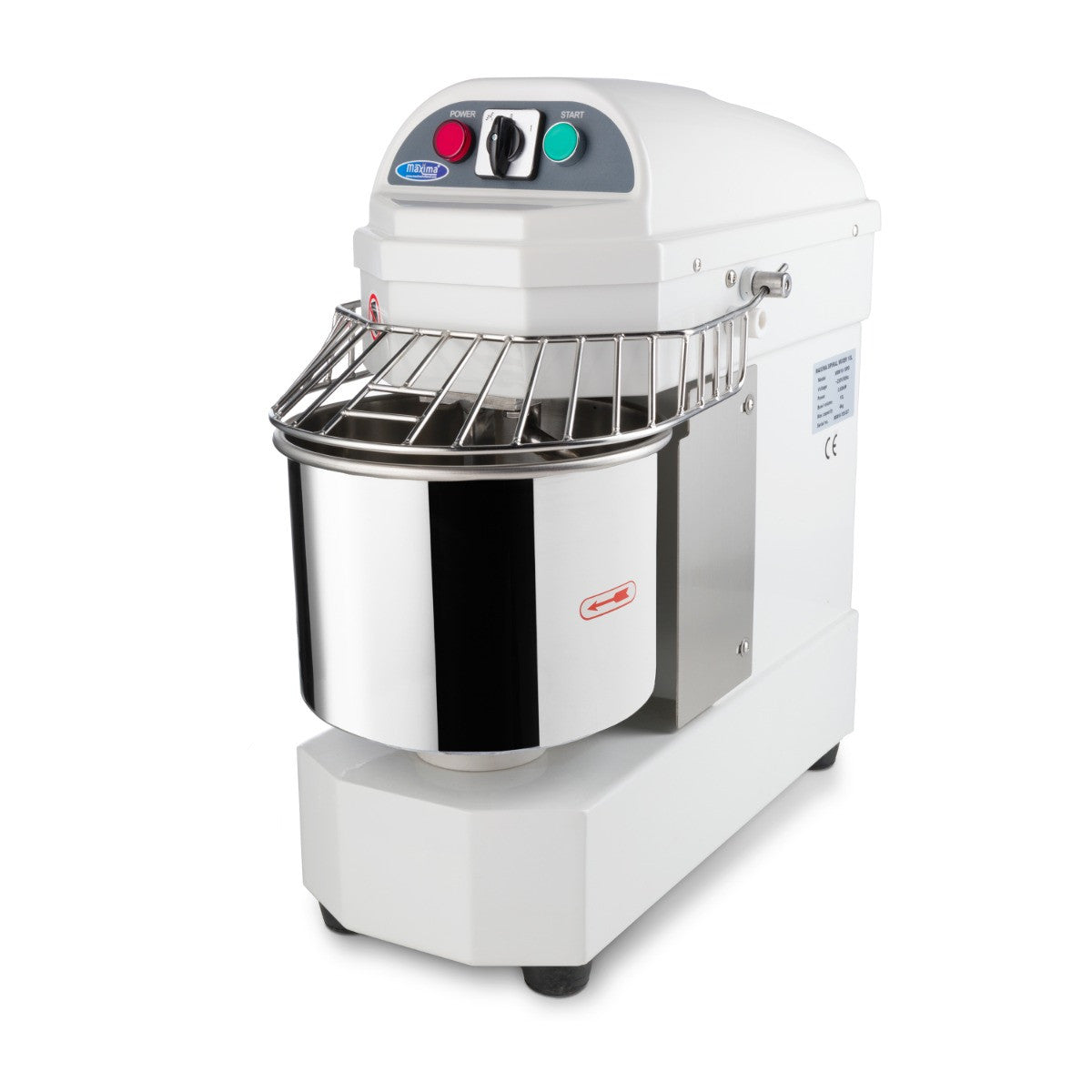 Pétrin professionnel 10 litres - 6kg 650 W Maxima - vue 7 - Pétrin spirale pro CHR - Cuistéo