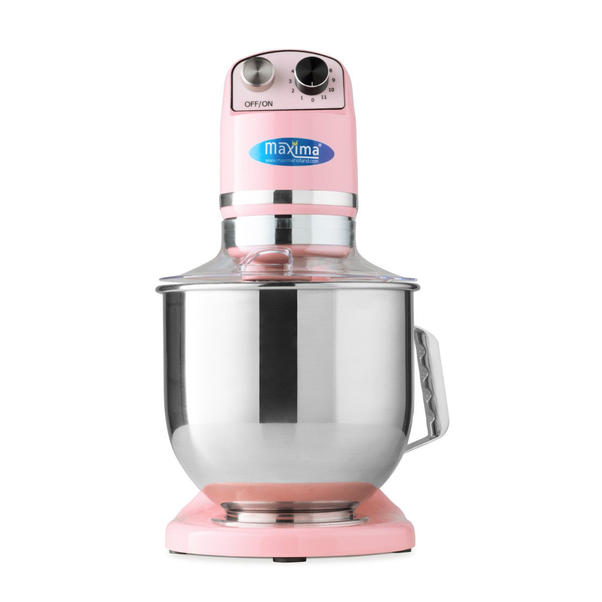Mixer planétaire - 7L - Jusqu'à 2kg de pâte - Rose 350 W Maxima - vue 2 - Batteur-mélangeur pro CHR - Cuistéo