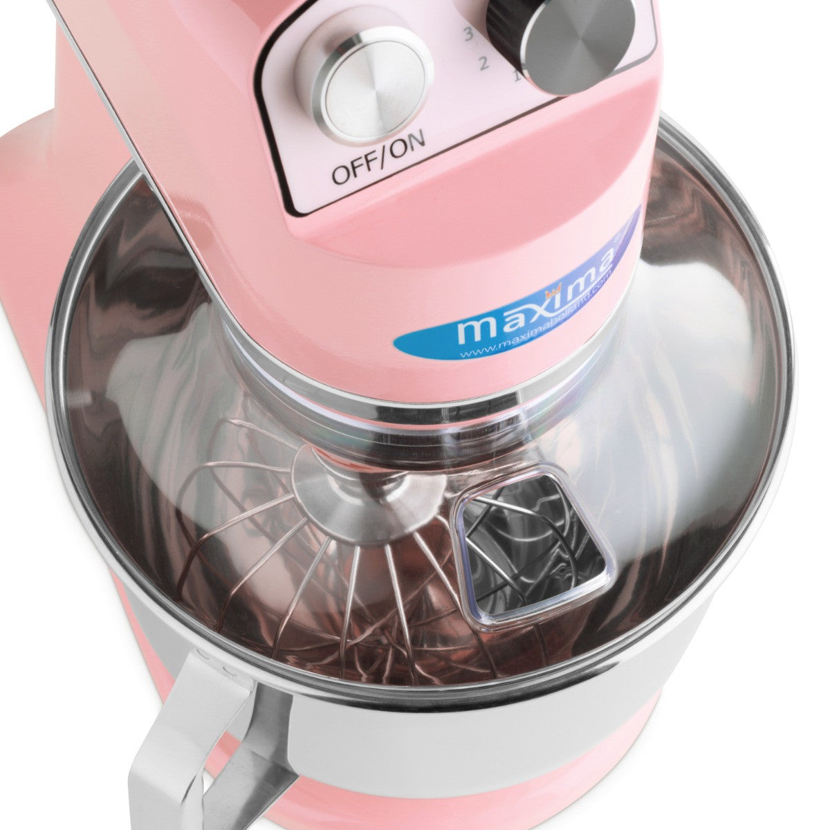 Mixer planétaire - 7L - Jusqu'à 2kg de pâte - Rose 350 W Maxima - vue 8 - Batteur-mélangeur pro CHR - Cuistéo