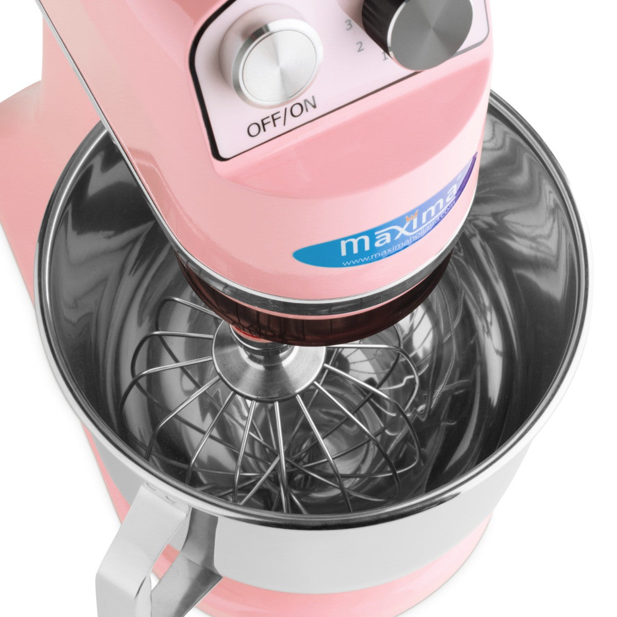 Mixer planétaire - 7L - Jusqu'à 2kg de pâte - Rose 350 W Maxima - vue 9 - Batteur-mélangeur pro CHR - Cuistéo