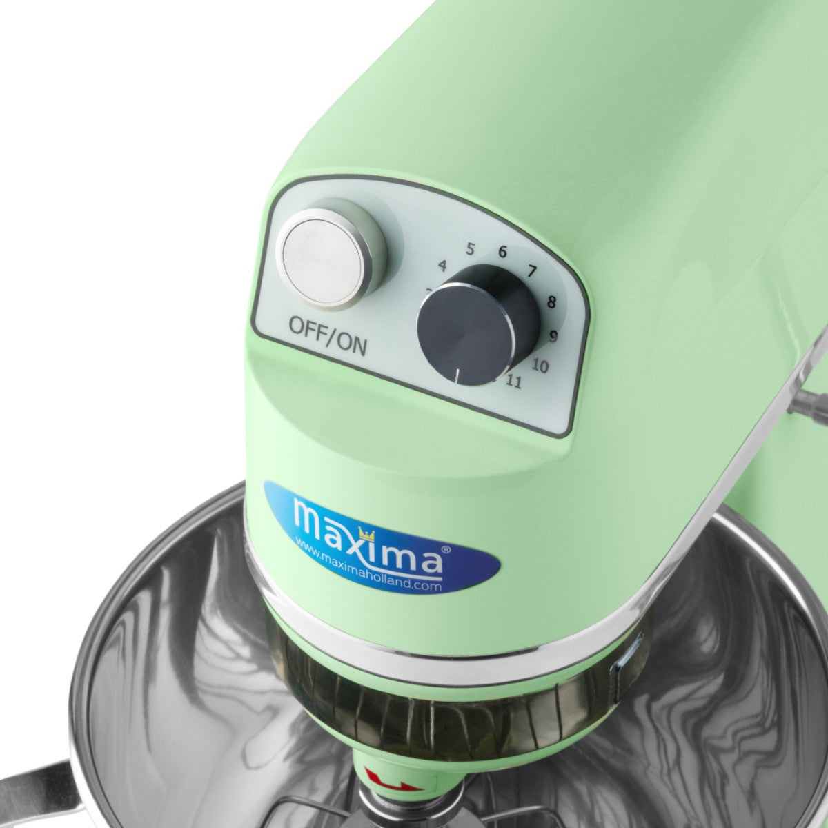 Mixer planétaire - 7L - Jusqu'à 2kg de pâte - Vert 350 W Maxima - vue 5 - Batteur-mélangeur pro CHR - Cuistéo