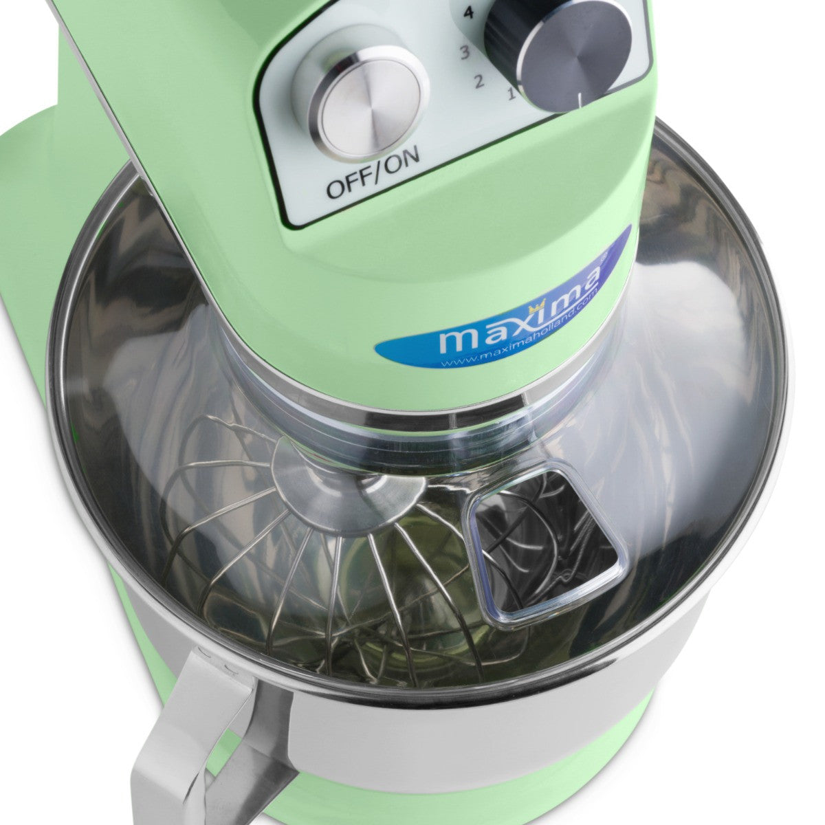 Mixer planétaire - 7L - Jusqu'à 2kg de pâte - Vert 350 W Maxima - vue 8 - Batteur-mélangeur pro CHR - Cuistéo