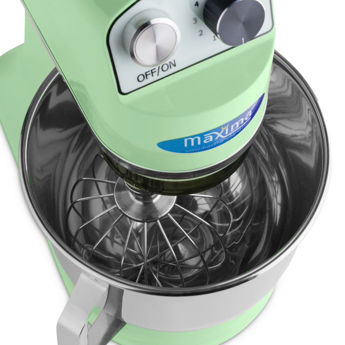 Mixer planétaire - 7L - Jusqu'à 2kg de pâte - Vert 350 W Maxima - vue 9 - Batteur-mélangeur pro CHR - Cuistéo