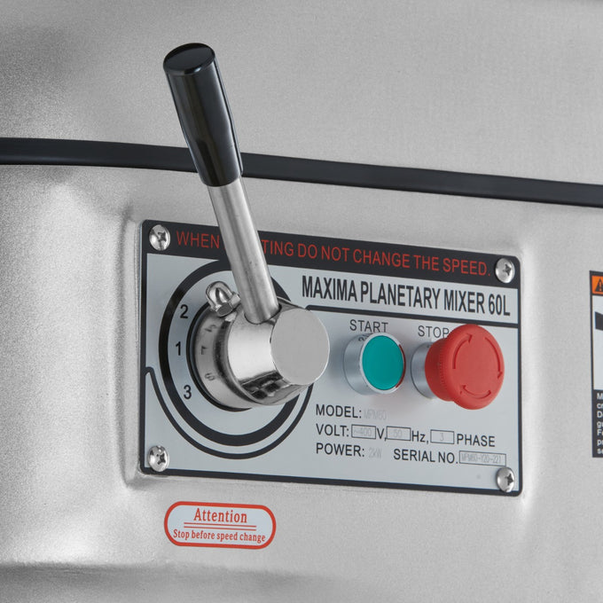 Mixer Planétaire - 60L - Jusqu'à 30kg de pâte - 3 Vitesses 2000 W Maxima - vue 10 - Batteur-mélangeur pro CHR - Cuistéo