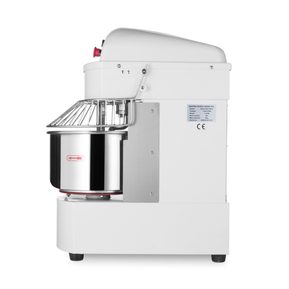 Pétrin professionnel 20 litres - 13kg - 2 vitesses 1100 W Maxima - vue 4 - Pétrin à pâte pro CHR - Cuistéo
