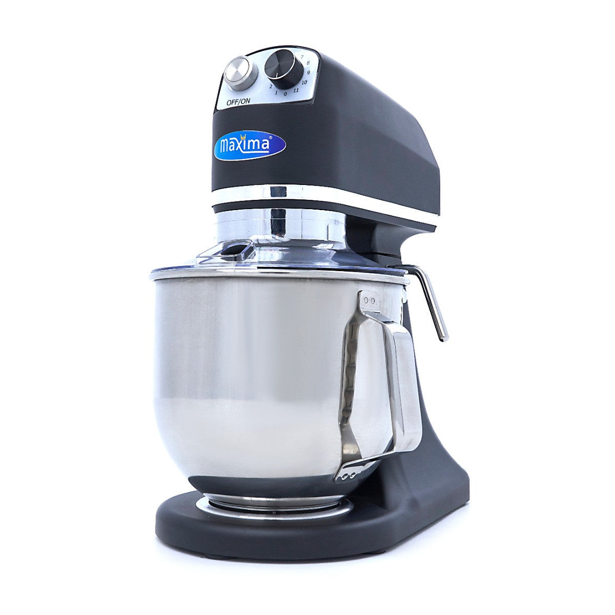 Mixer planétaire - 7L - Jusqu'à 2kg de pâte - Noir mat 350 W Maxima - Batteur-mélangeur professionnel CHR - matériel cuisine pro - Cuistéo