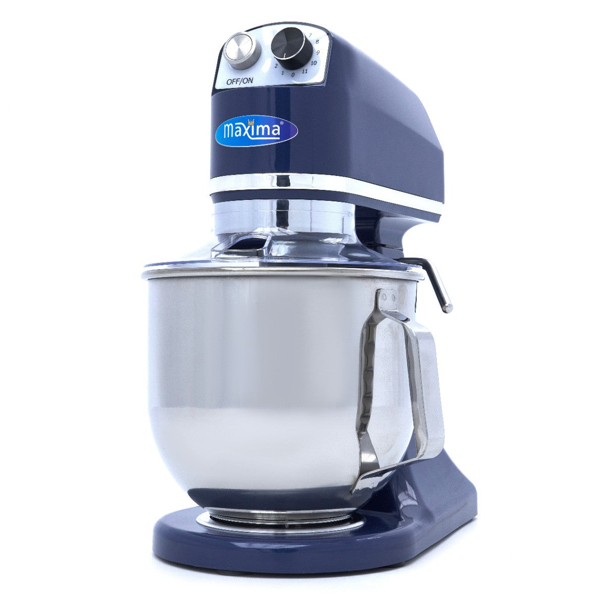 Mixer planétaire - 7L - Jusqu'à 2kg de pâte - Bleu acier 350 W Maxima - Batteur-mélangeur professionnel CHR - matériel cuisine pro - Cuistéo