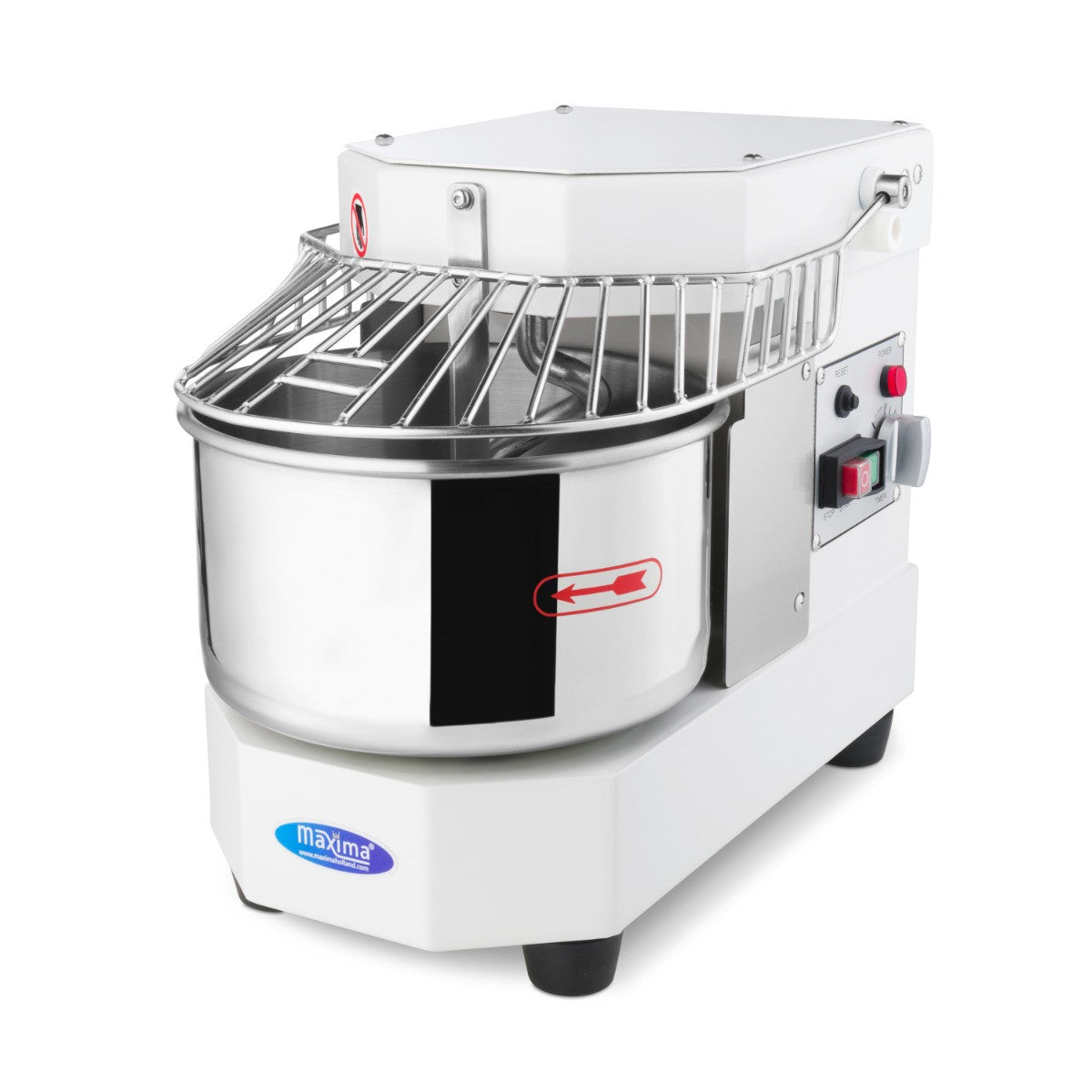 Pétrin professionnel - 8 litres - 4.5kg - Blanc 450 W Maxima - vue 7 - Pétrin à pâte pro CHR - Cuistéo