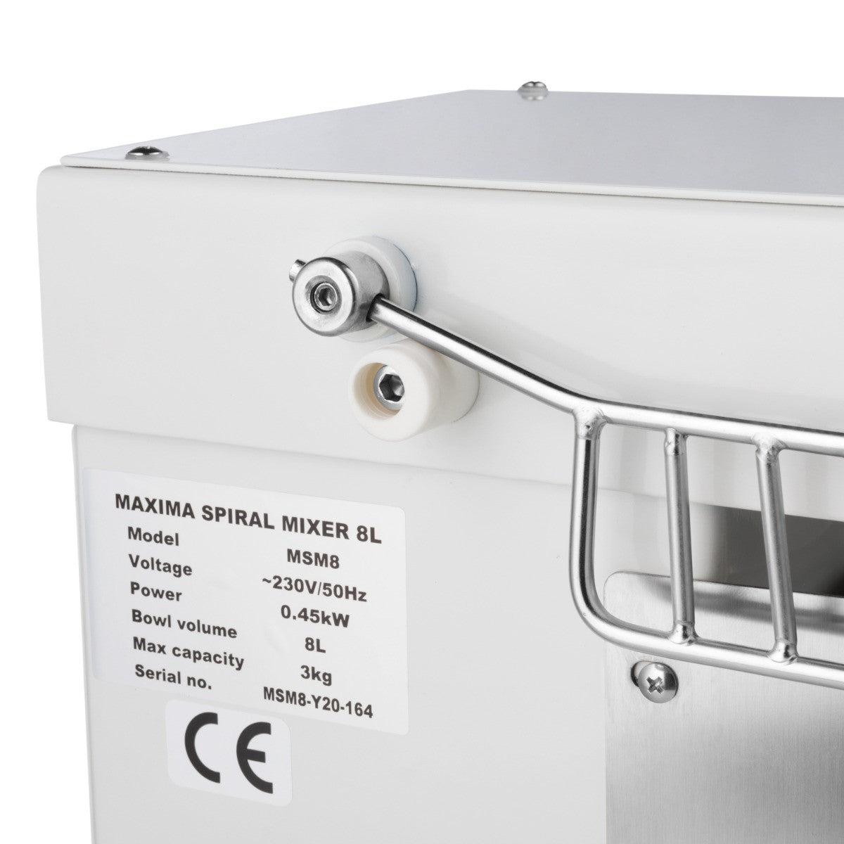 Pétrin professionnel - 8 litres - 4.5kg - Blanc 450 W Maxima - vue 12 - Pétrin à pâte pro CHR - Cuistéo