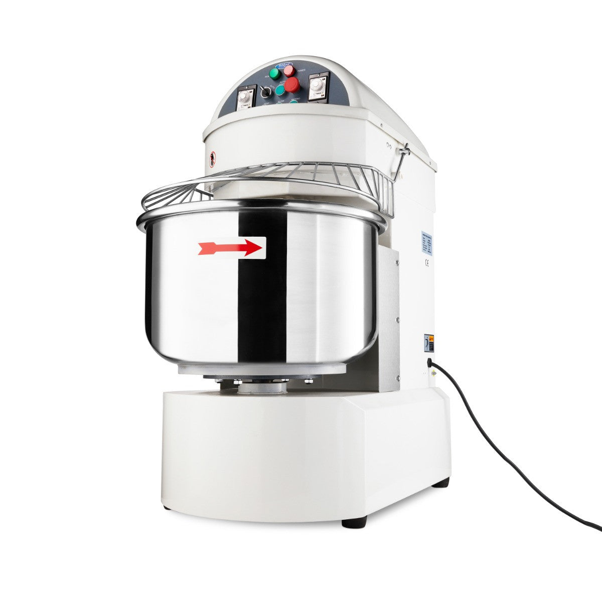 Pétrin professionnel 75L 48kg 2 vitesses triphasé pour pain et pizza 2400 W Maxima - Pétrin spirale professionnel CHR - matériel cuisine pro - Cuistéo
