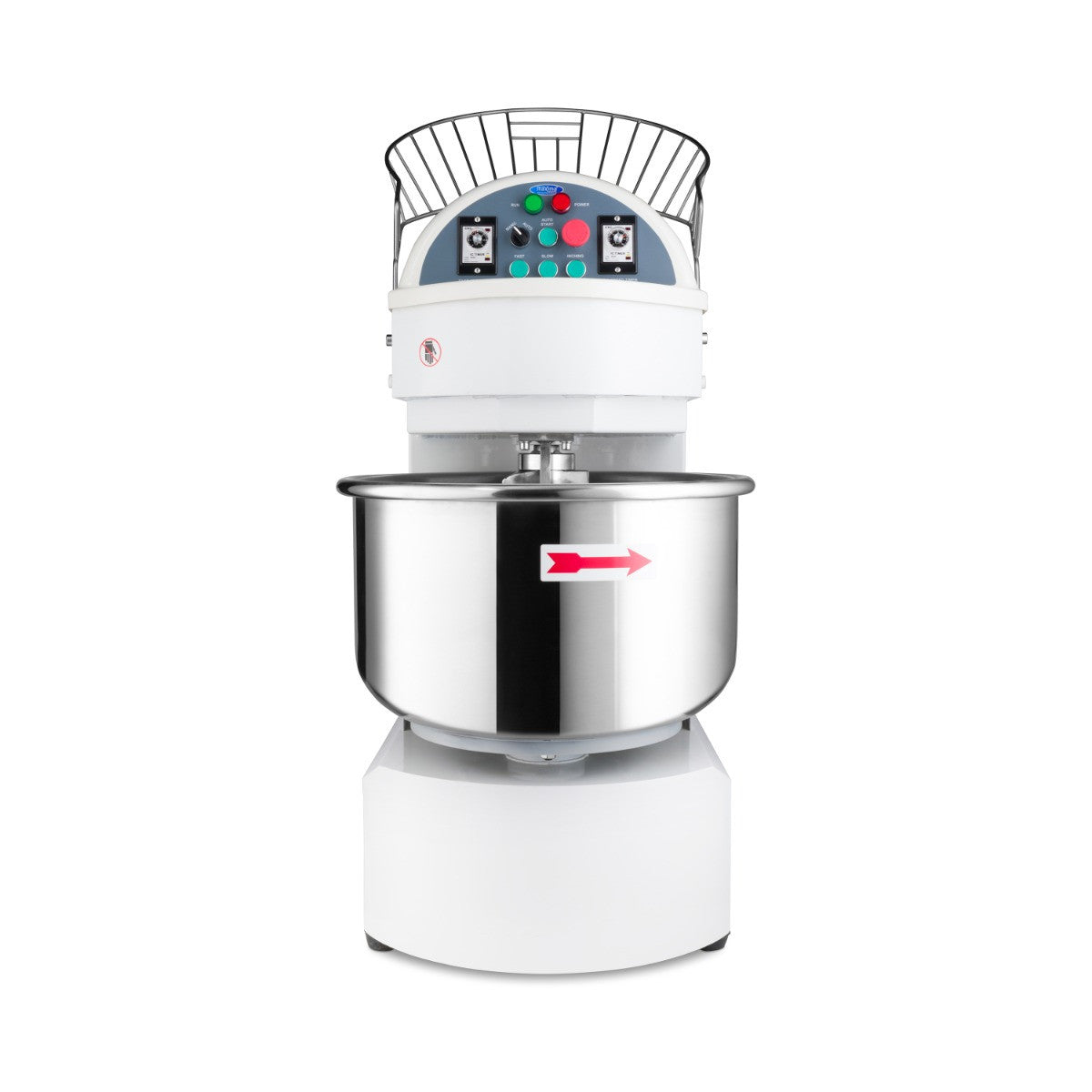 Pétrin professionnel 75L 48kg 2 vitesses triphasé pour pain et pizza 2400 W Maxima - vue 3 - Pétrin spirale pro CHR - Cuistéo
