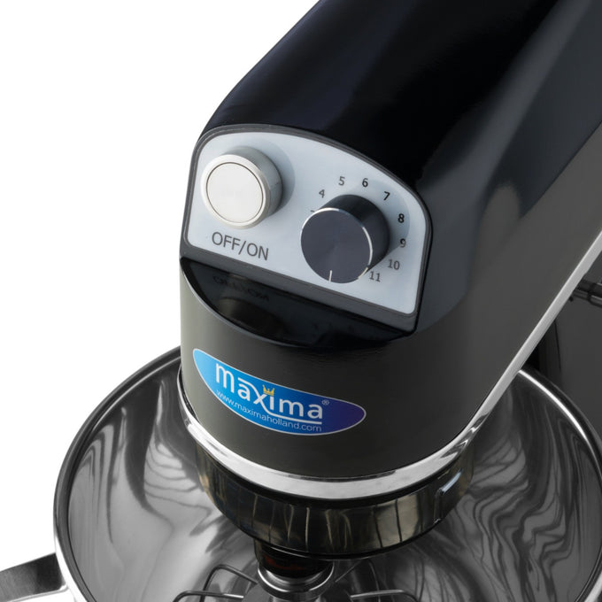 Mixer planétaire - 7 L - Jusqu'à 2 kg de pâte - Noir 350 W Maxima - vue 5 - Batteur-mélangeur pro CHR - Cuistéo