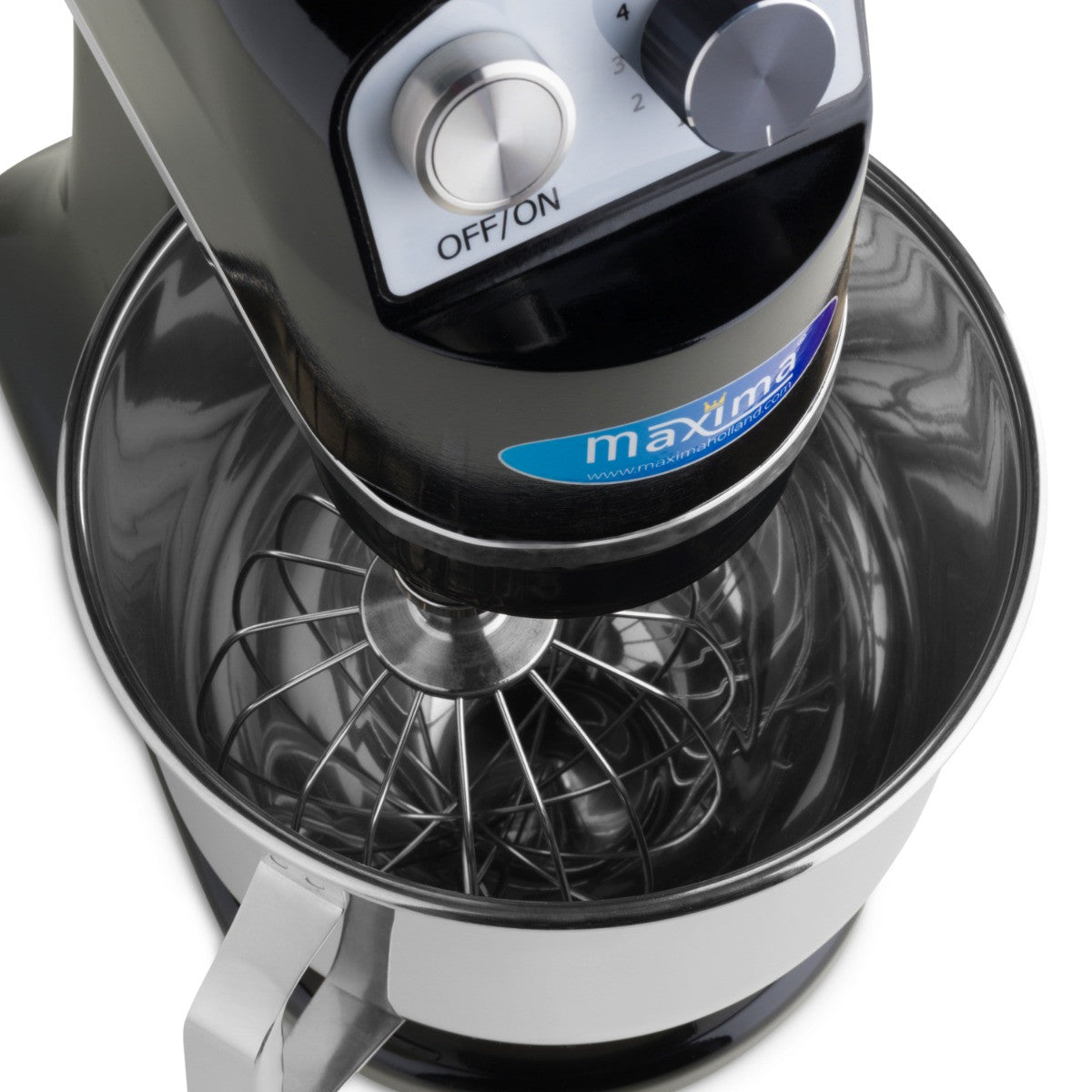 Mixer planétaire - 7 L - Jusqu'à 2 kg de pâte - Noir 350 W Maxima - vue 9 - Batteur-mélangeur pro CHR - Cuistéo