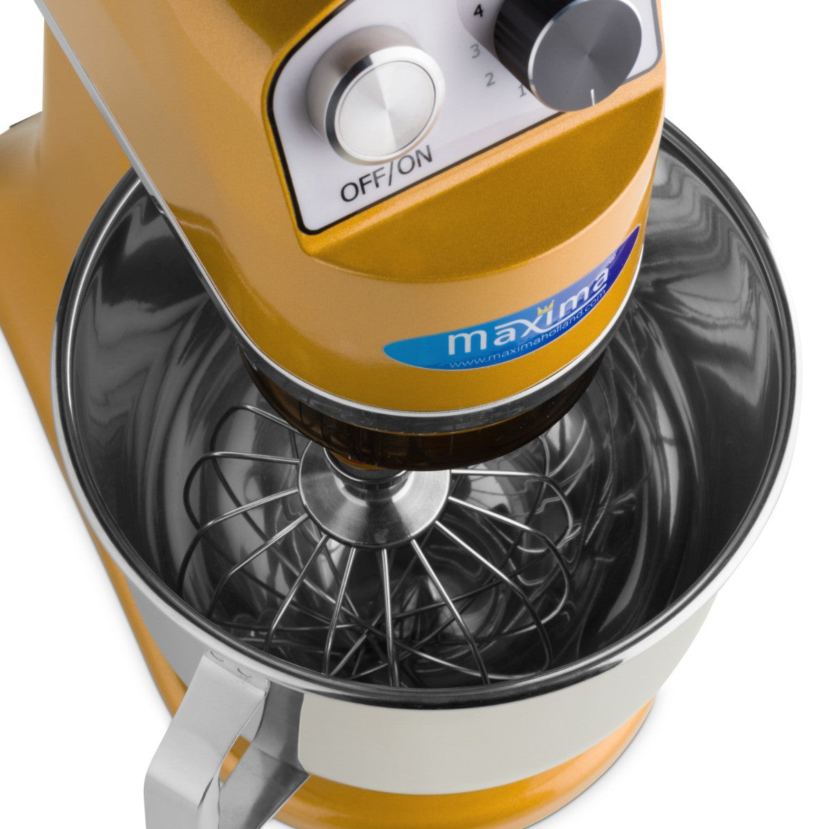 Mixer planétaire doré - 7 L - Jusqu'à 2 kg de pâte 350 W Maxima - vue 9 - Batteur-mélangeur pro CHR - Cuistéo