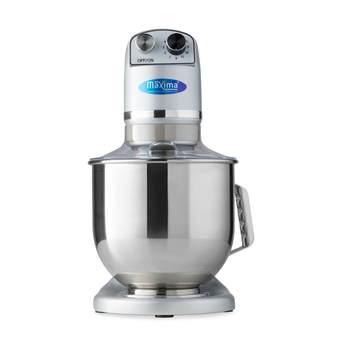 Mixer planétaire - 7 litres - Jusqu'à 2 kg de pâte - Argent 350 W Maxima - vue 2 - Batteur-mélangeur pro CHR - Cuistéo