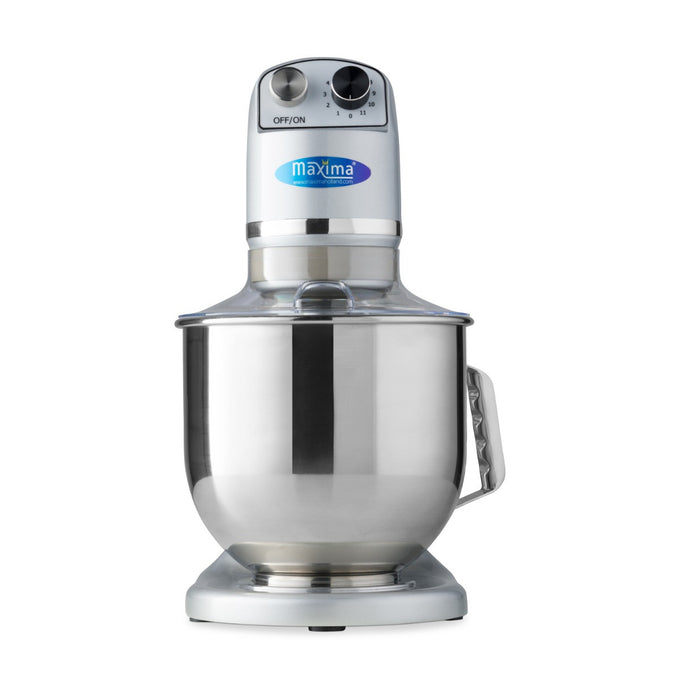 Mixer planétaire - 7 litres - Jusqu'à 2 kg de pâte - Argent 350 W Maxima - vue 2 - Batteur-mélangeur pro CHR - Cuistéo