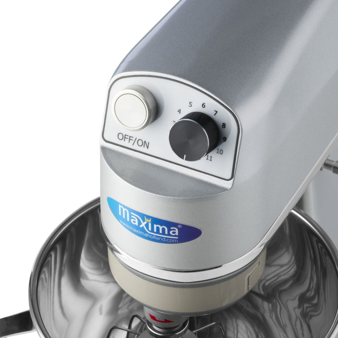 Mixer planétaire - 7 litres - Jusqu'à 2 kg de pâte - Argent 350 W Maxima - vue 5 - Batteur-mélangeur pro CHR - Cuistéo