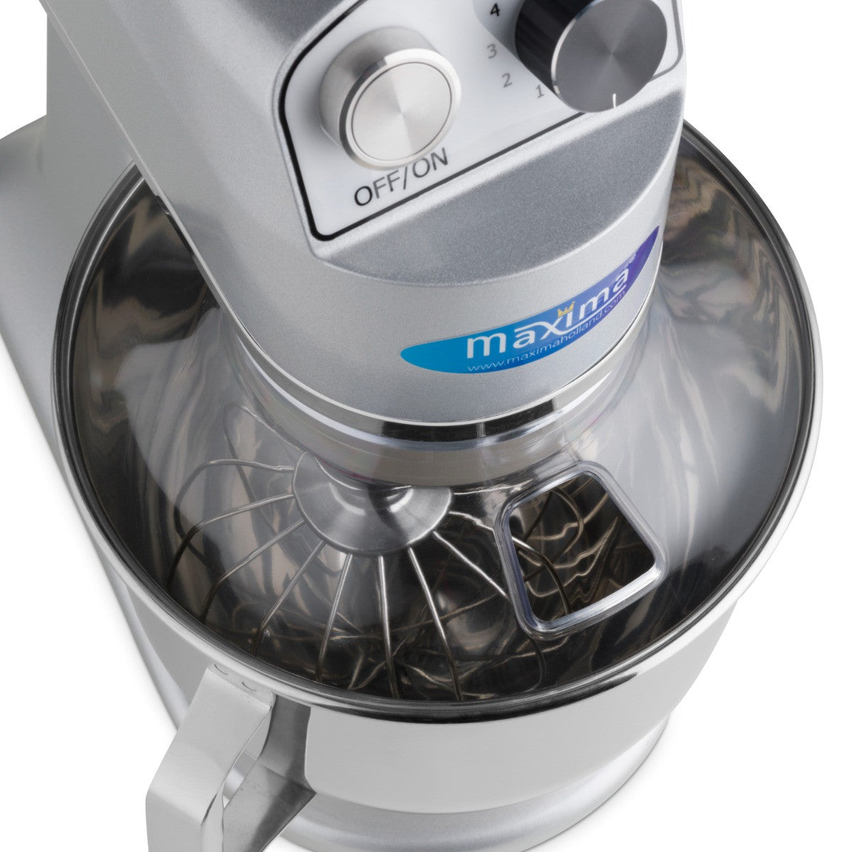 Mixer planétaire - 7 litres - Jusqu'à 2 kg de pâte - Argent 350 W Maxima - vue 8 - Batteur-mélangeur pro CHR - Cuistéo