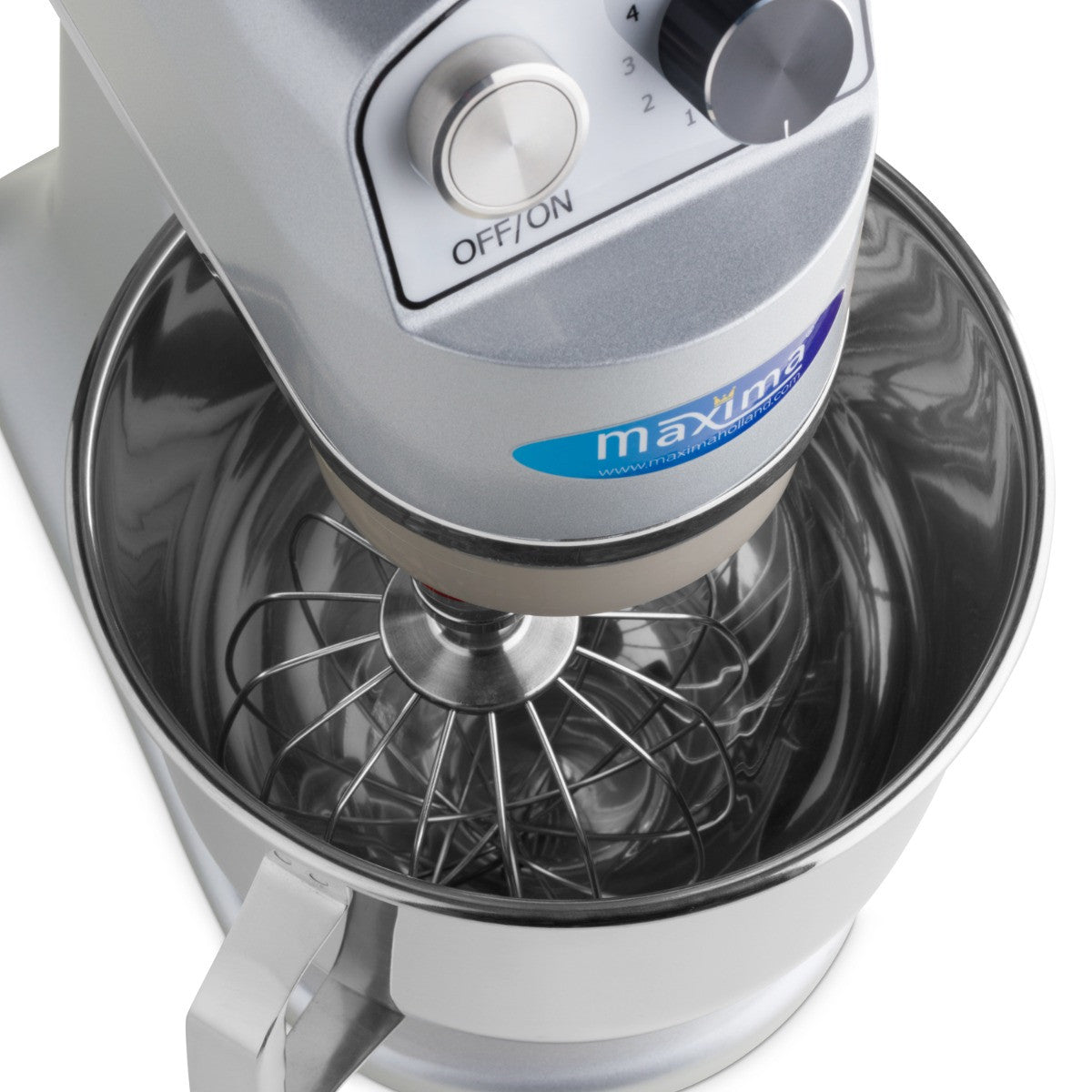 Mixer planétaire - 7 litres - Jusqu'à 2 kg de pâte - Argent 350 W Maxima - vue 9 - Batteur-mélangeur pro CHR - Cuistéo