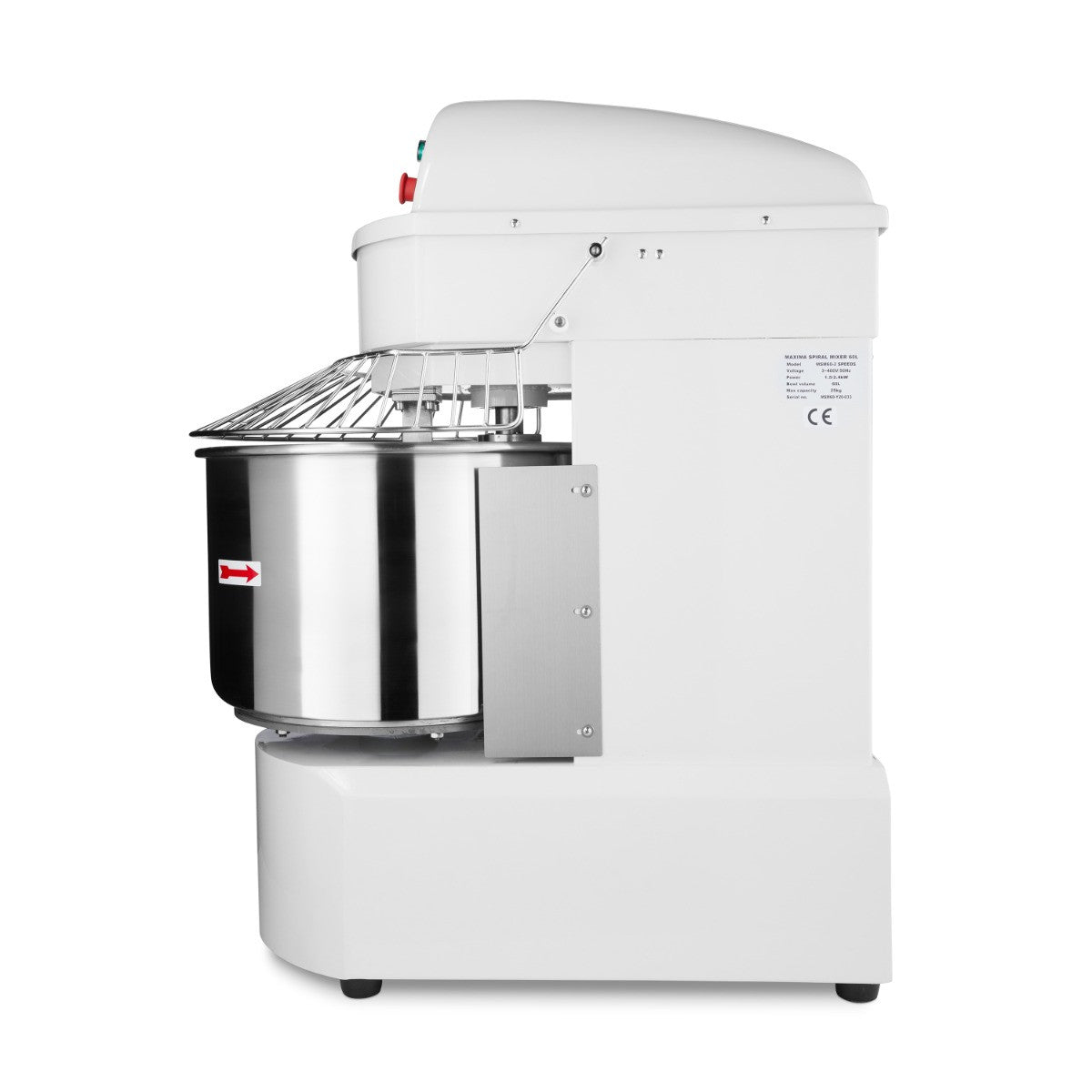 Pétrin professionnel 60 litres - 38kg - 2 vitesses 2400 W Maxima - vue 4 - Pétrin à pâte pro CHR - Cuistéo