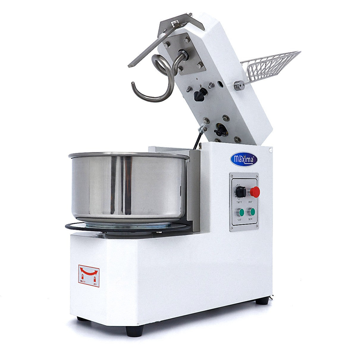 Pétrin professionnel 20L - 12kg - 2 vitesses - Bol amovible - Idéal pour boulangeries 1100 W Maxima - vue 2 - Pétrin à pâte pro CHR - Cuistéo