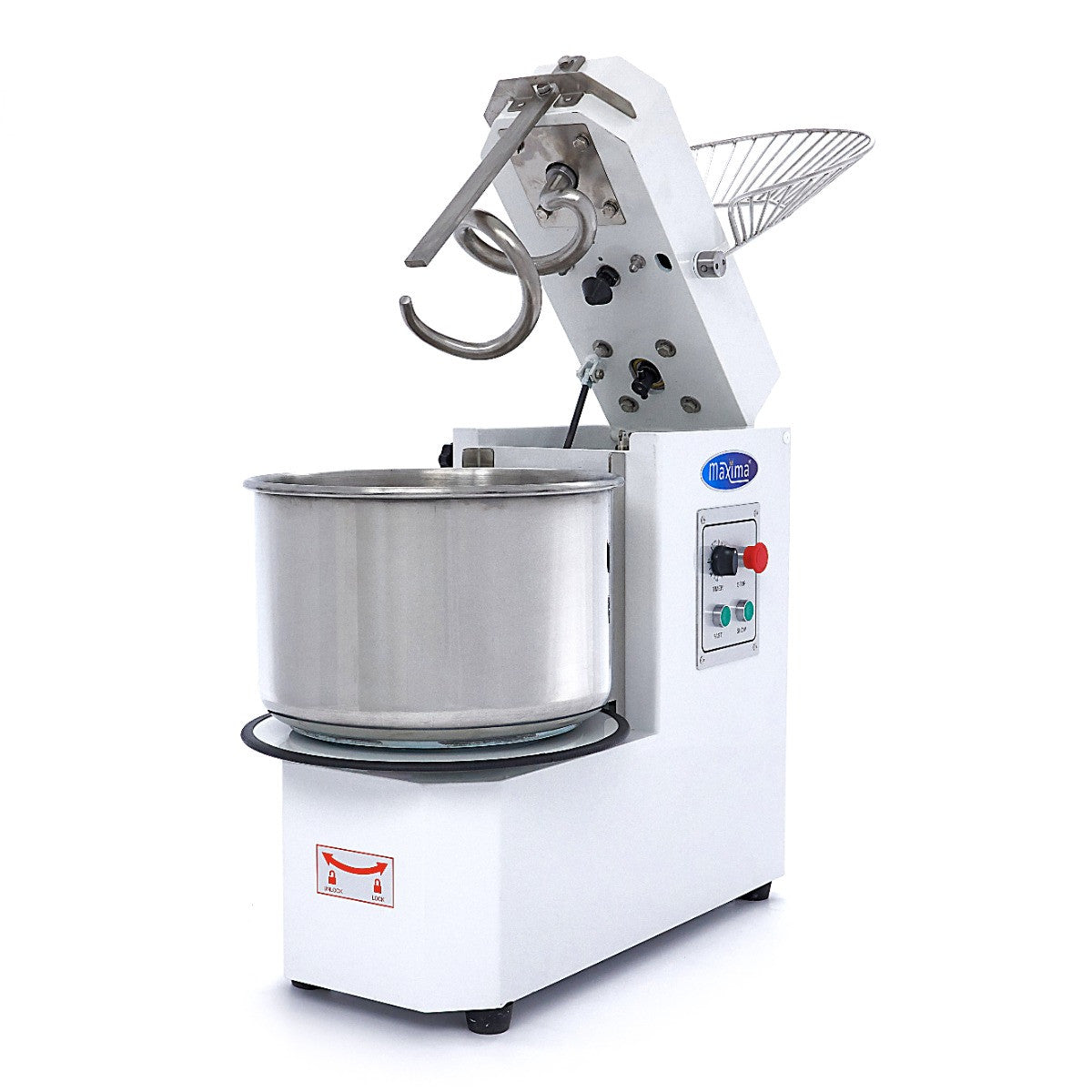 Pétrin professionnel 30L - 18kg - 2 vitesses - Bol amovible - Idéal boulangerie & CHR 1500 W Maxima - vue 2 - Pétrin à pâte pro CHR - Cuistéo