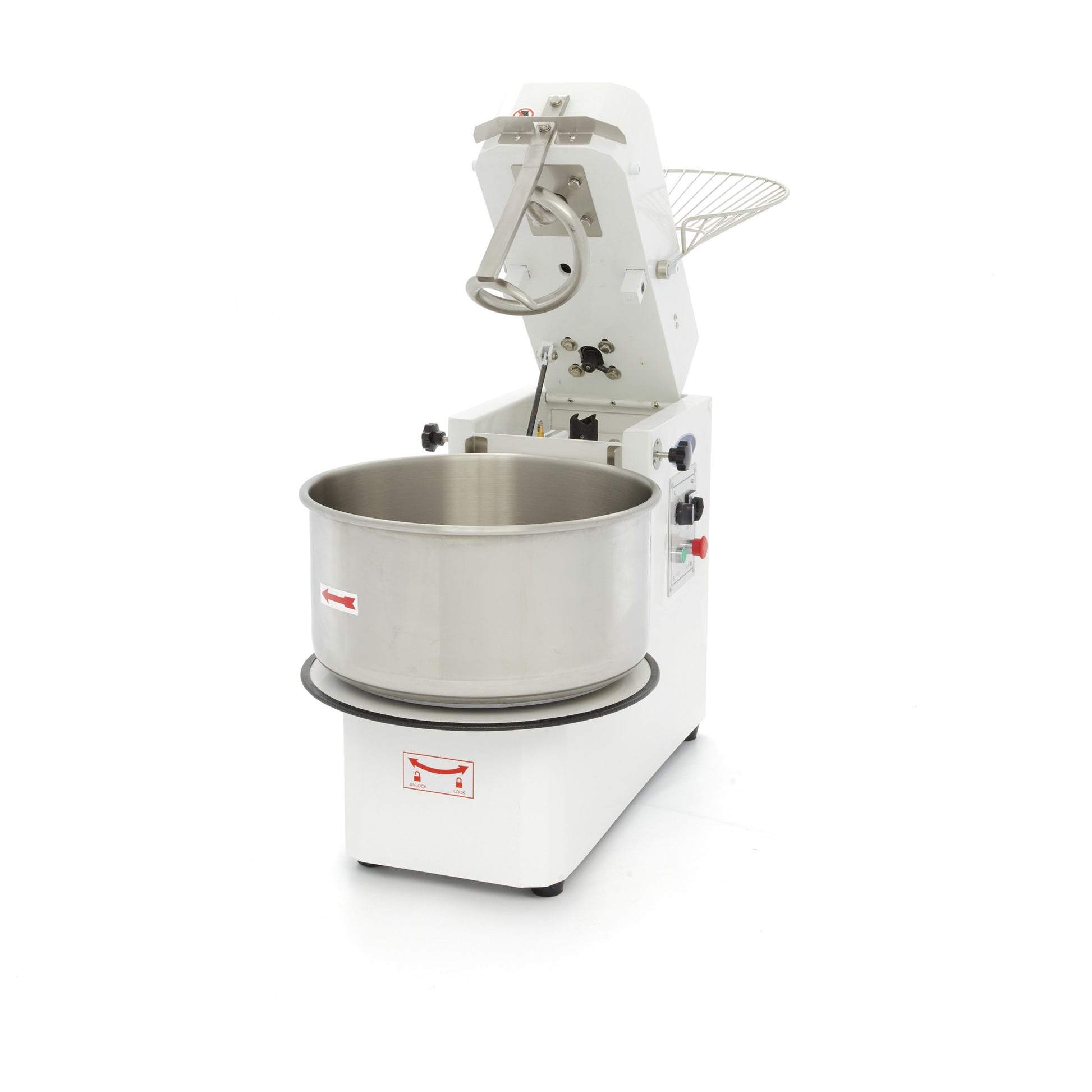 Pétrin professionnel 50L - 30kg - 2 vitesses - bol amovible - triphasé 1500 W Maxima - vue 2 - Pétrin à pâte pro CHR - Cuistéo