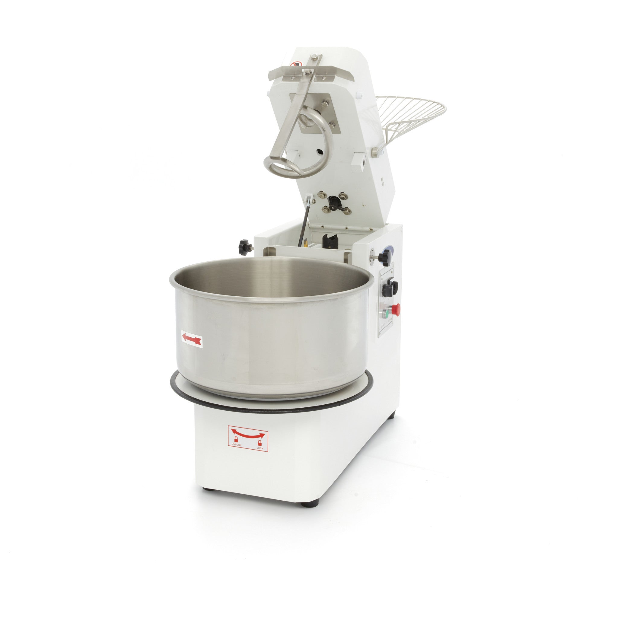 Pétrin professionnel 50L - 30kg - 2 vitesses - bol amovible - triphasé 1500 W Maxima - vue 2 - Pétrin à pâte pro CHR - Cuistéo