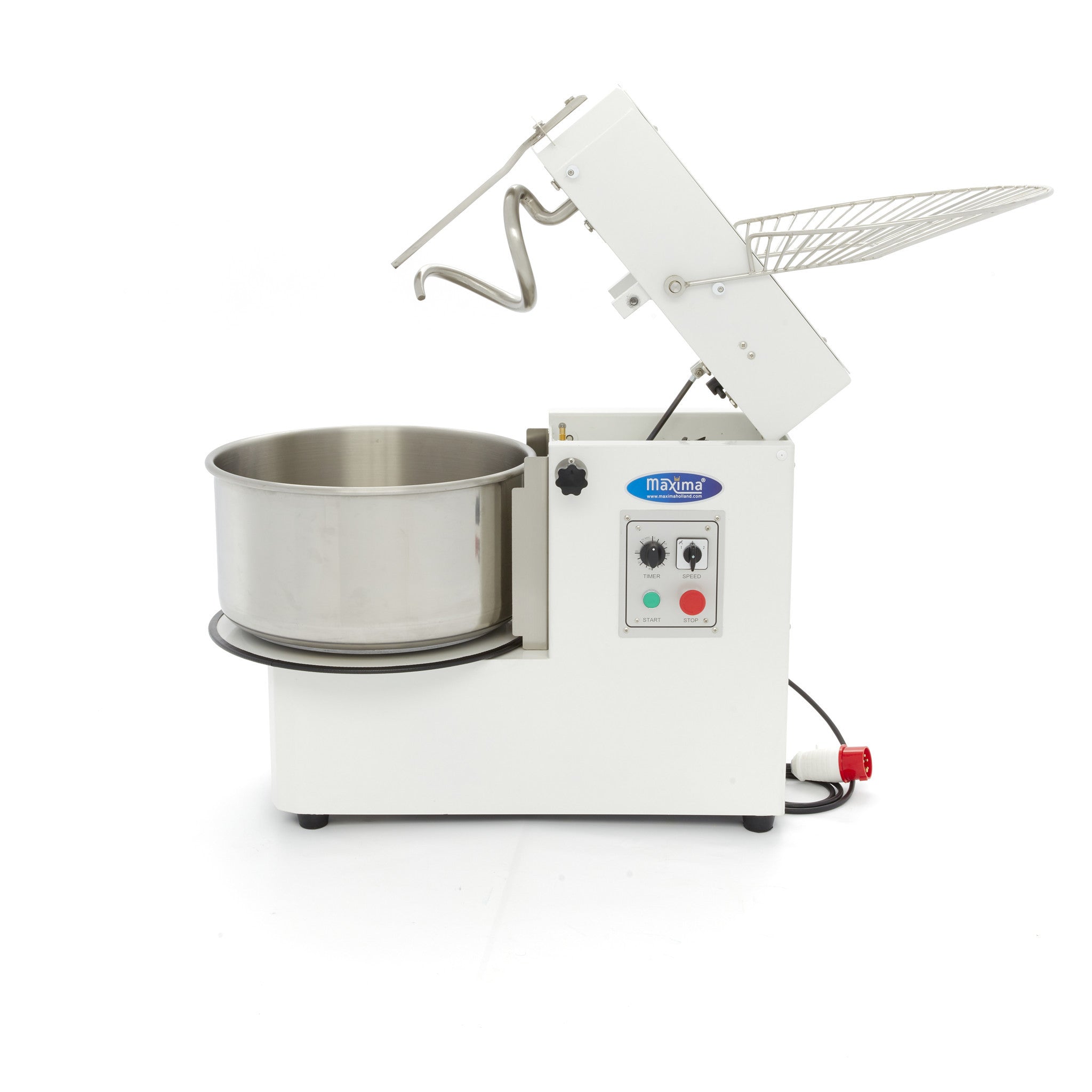 Pétrin professionnel 50L - 30kg - 2 vitesses - bol amovible - triphasé 1500 W Maxima - vue 5 - Pétrin à pâte pro CHR - Cuistéo