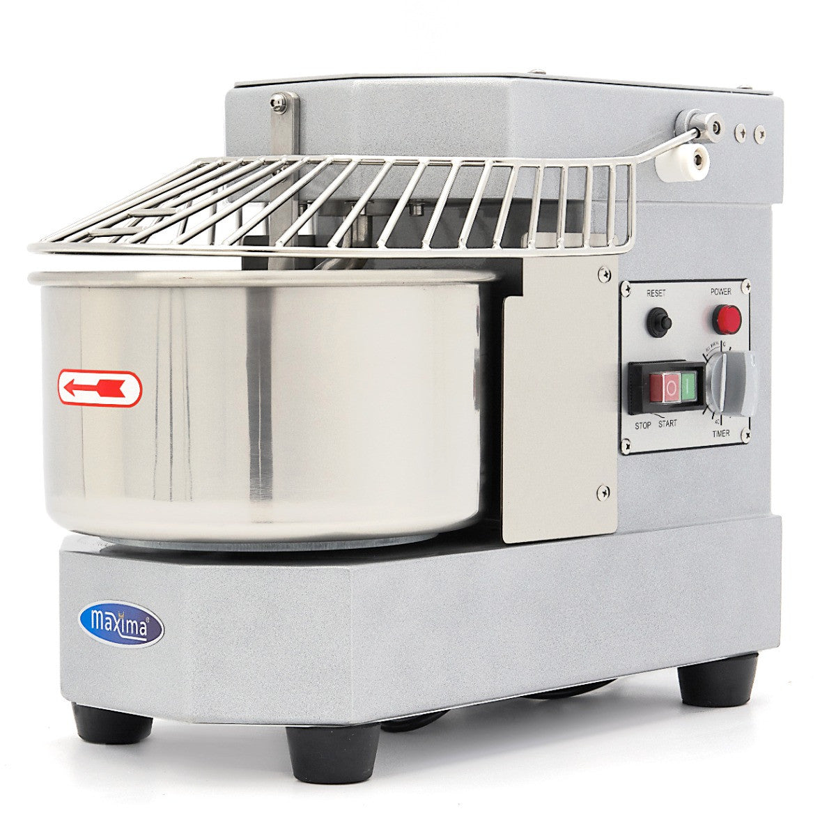 Pétrin professionnel 4.5kg - 8L - gris 450 W Maxima - Pétrin à pâte professionnel CHR - matériel cuisine pro - Cuistéo