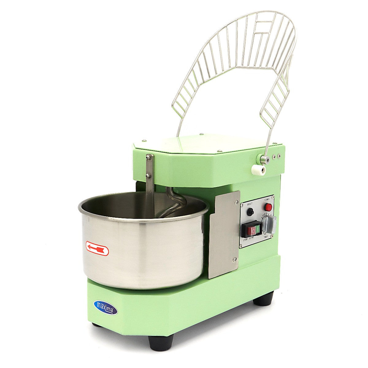 Pétrin professionnel 8L 4.5kg - Pâtisserie - Vert - Sécurité 450 W Maxima - vue 5 - Pétrin à pâte pro CHR - Cuistéo