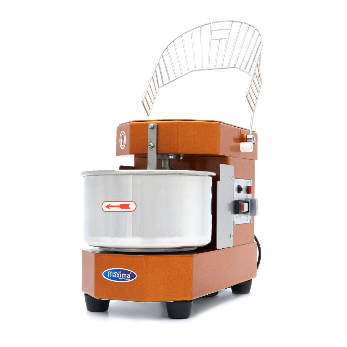 Pétrin professionnel 8L - 4.5kg de pâte - sécurité - facile à nettoyer - orange 450 W Maxima - vue 5 - Pétrin à pâte pro CHR - Cuistéo