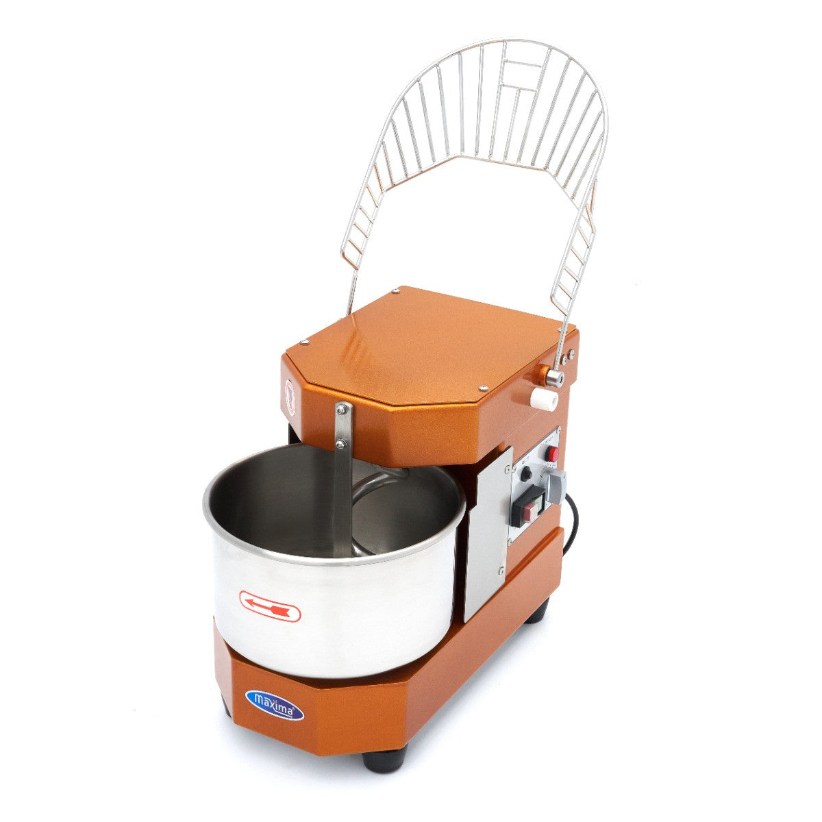 Pétrin professionnel 8L - 4.5kg de pâte - sécurité - facile à nettoyer - orange 450 W Maxima - vue 6 - Pétrin à pâte pro CHR - Cuistéo