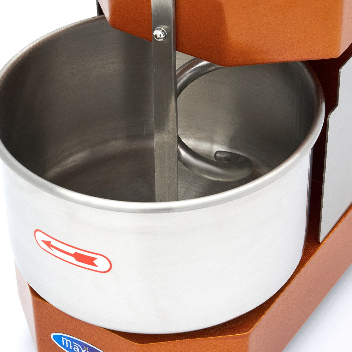 Pétrin professionnel 8L - 4.5kg de pâte - sécurité - facile à nettoyer - orange 450 W Maxima - vue 7 - Pétrin à pâte pro CHR - Cuistéo