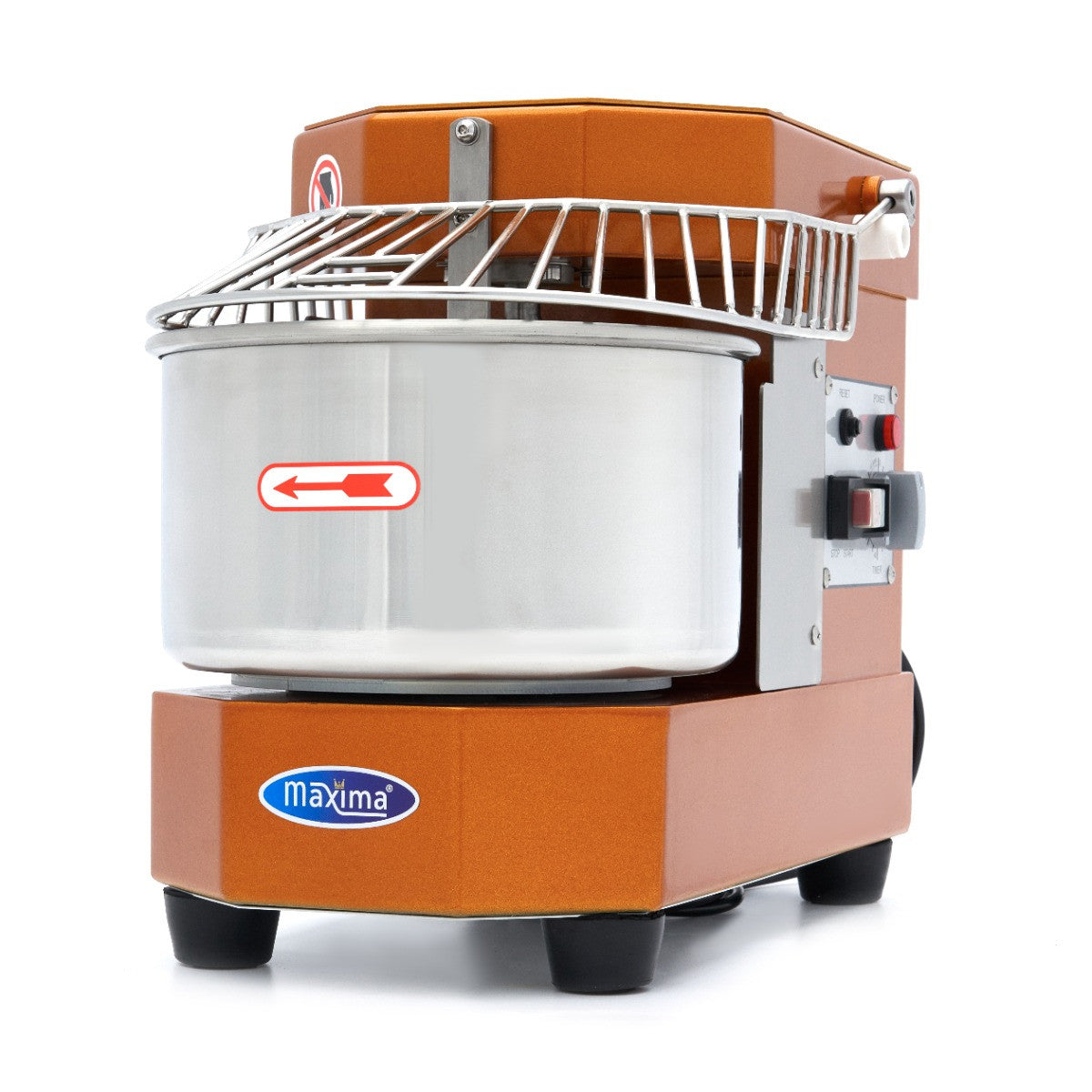 Pétrin professionnel 8L - 4.5kg de pâte - sécurité - facile à nettoyer - orange 450 W Maxima - vue 9 - Pétrin à pâte pro CHR - Cuistéo