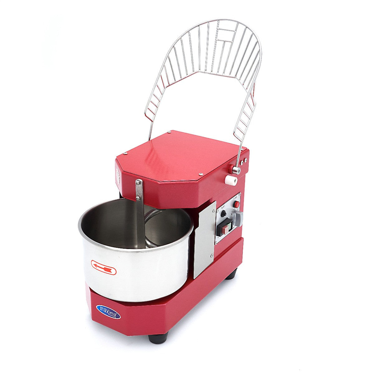Pétrin professionnel 8L 4.5kg - Mixeur à pâte rouge pour CHR - Sécurité et nettoyage facile 450 W Maxima - vue 6 - Pétrin à pâte pro CHR - Cuistéo