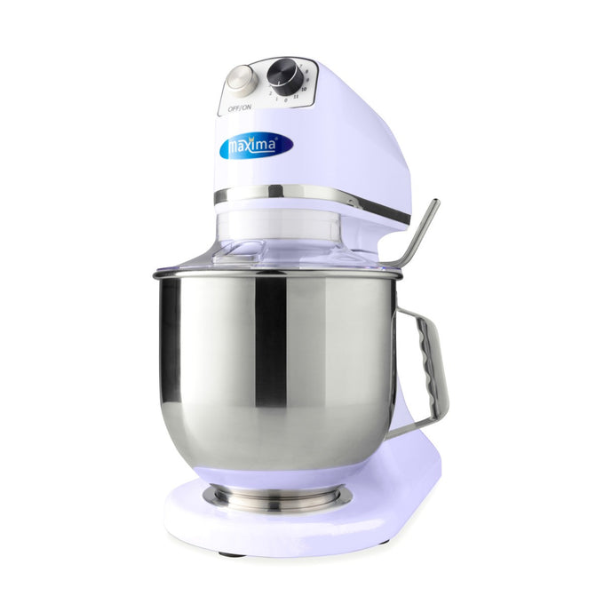 Mixer planétaire - 7 L - Jusqu'à 2 kg de pâte - Lilas 350 W Maxima - Batteur-mélangeur professionnel CHR - matériel cuisine pro - Cuistéo