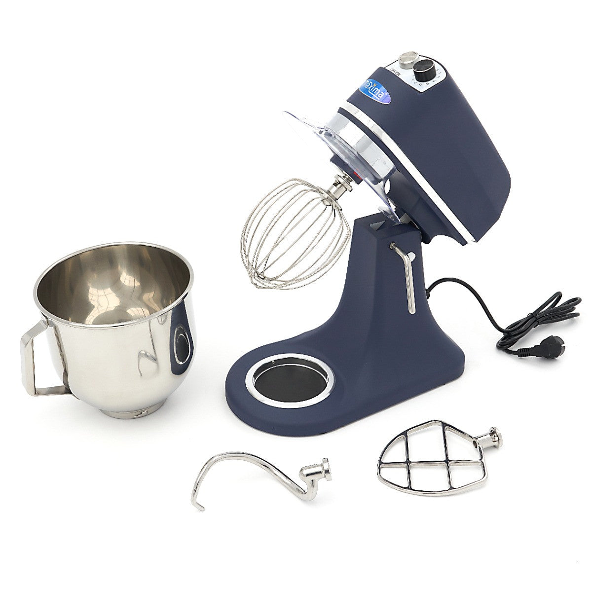 Mixer planétaire 7L - Jusqu'à 2kg de pâte - Bleu inox 350 W Maxima - vue 10 - Batteur-mélangeur pro CHR - Cuistéo
