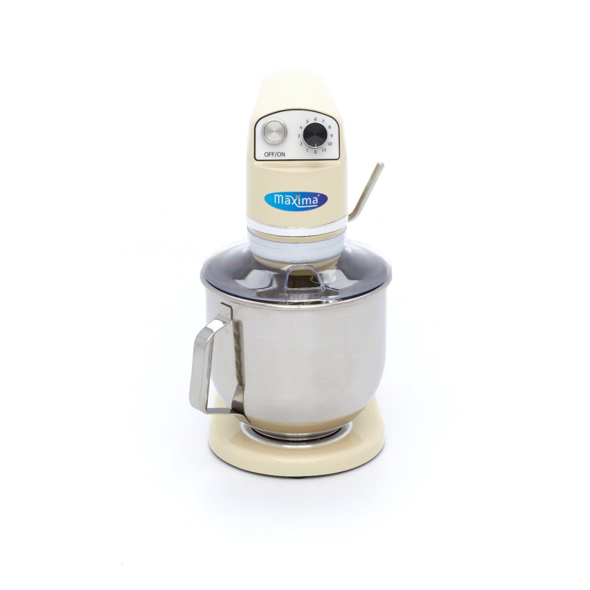 Mixer planétaire - 7L - Jusqu'à 2kg de pâte - Ivoire 350 W Maxima - vue 2 - Batteur-mélangeur pro CHR - Cuistéo