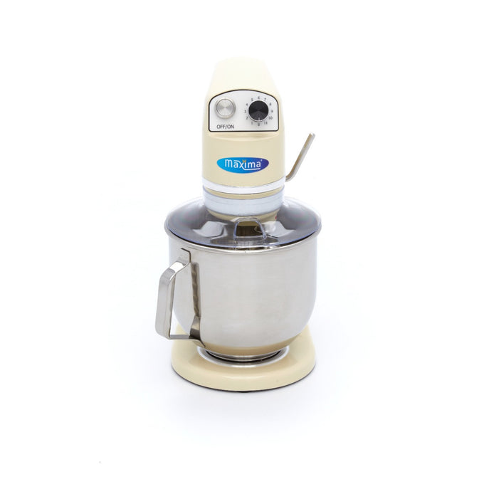 Mixer planétaire - 7L - Jusqu'à 2kg de pâte - Ivoire 350 W Maxima - vue 2 - Batteur-mélangeur pro CHR - Cuistéo