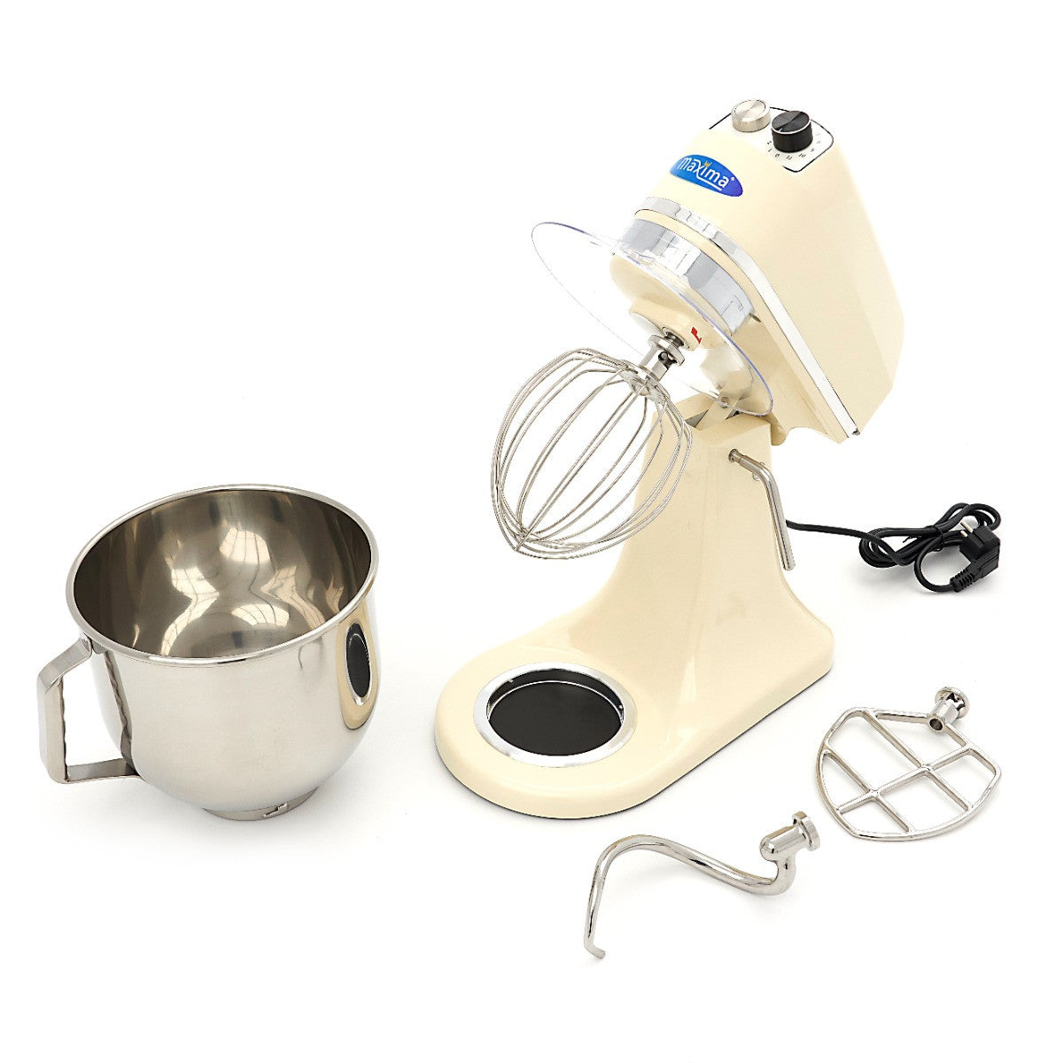Mixer planétaire - 7L - Jusqu'à 2kg de pâte - Ivoire 350 W Maxima - vue 10 - Batteur-mélangeur pro CHR - Cuistéo
